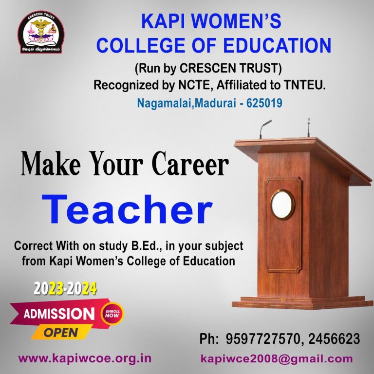 2023 – 2024 – B.Ed Admission Open